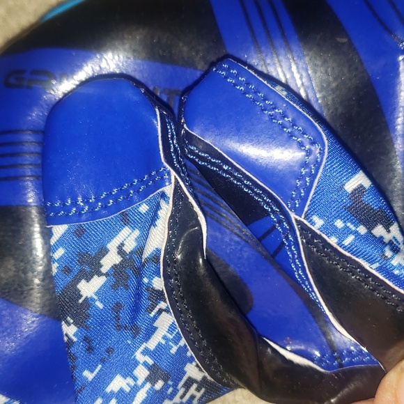 Franklin Tacky Grip-Rite 400 Football Receiver Performance Gloves S/M Blue/Black - Picture 9 of 15